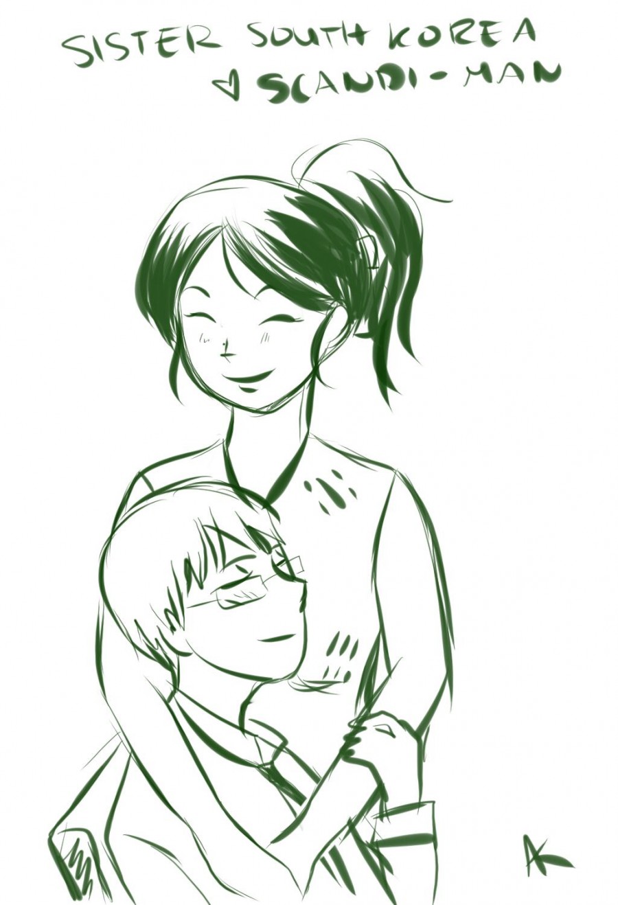 Fan Art: Sister South Korea and Scandi-man