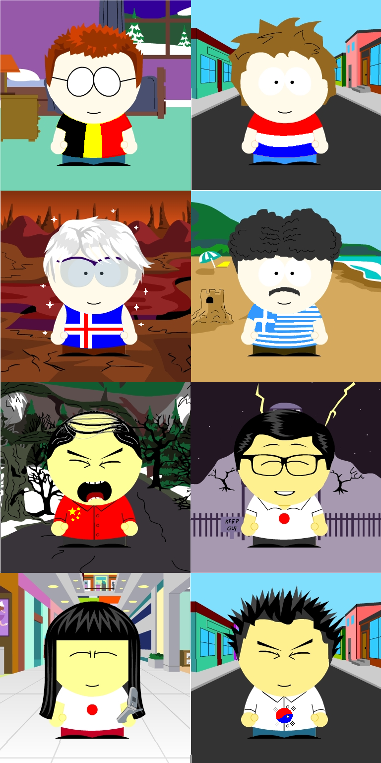 Fan Art: SATW South Park Style group 3