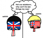 He's so stubborn 