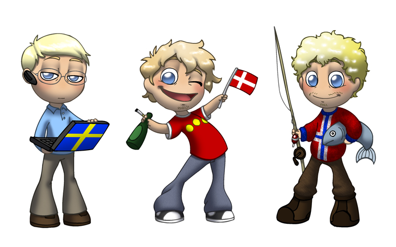 Sweden Denmark and Norway satwcomic.com