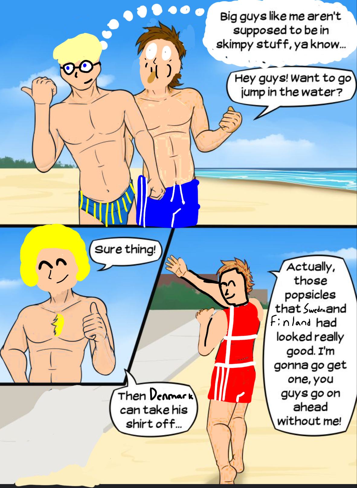 Nordics beach day part 5  satwcomic.com