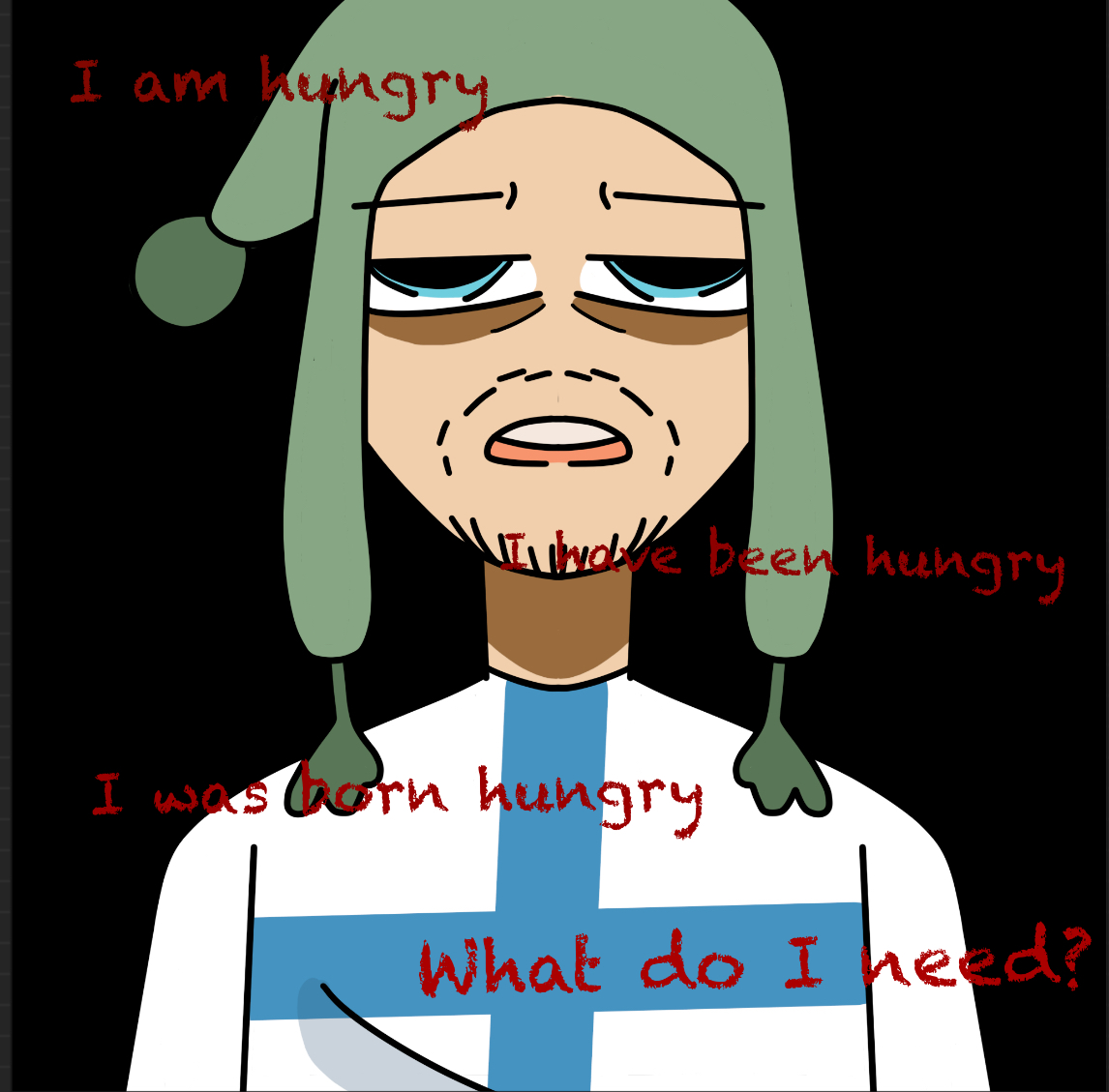 I am hungry I have been hungry. I was born hungry. What do I need?