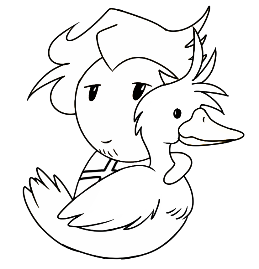 Denmark and Duck Coloring Page satwcomic.com