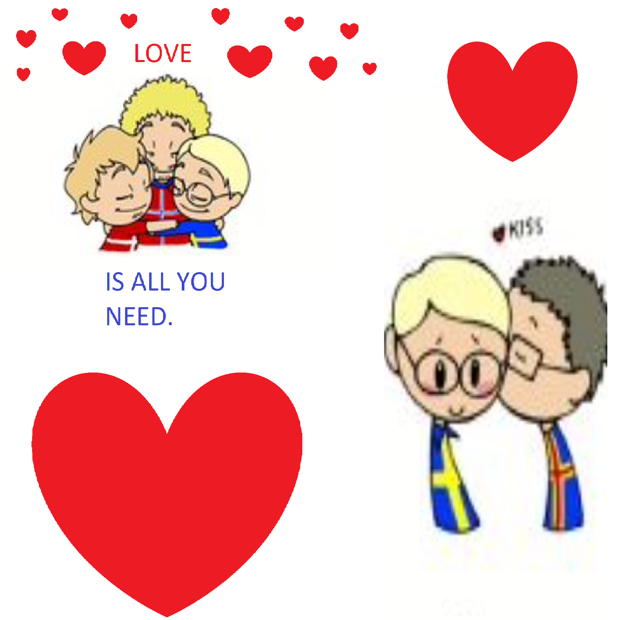 ''Love is all you need''. Card satwcomic.com