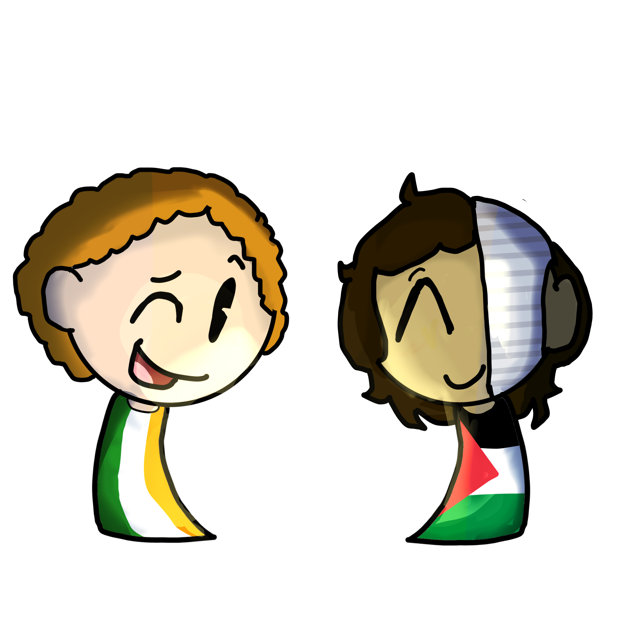 Palestine and Ireland art  satwcomic.com