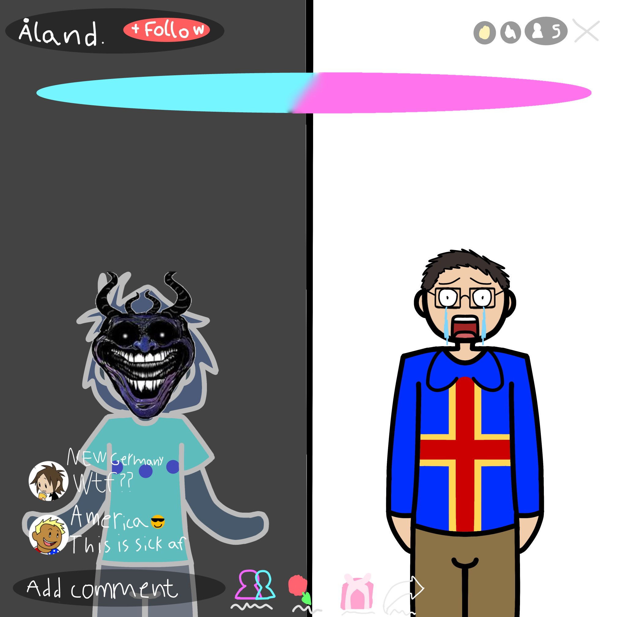 Åland gets invited onto Christianias tiktol live