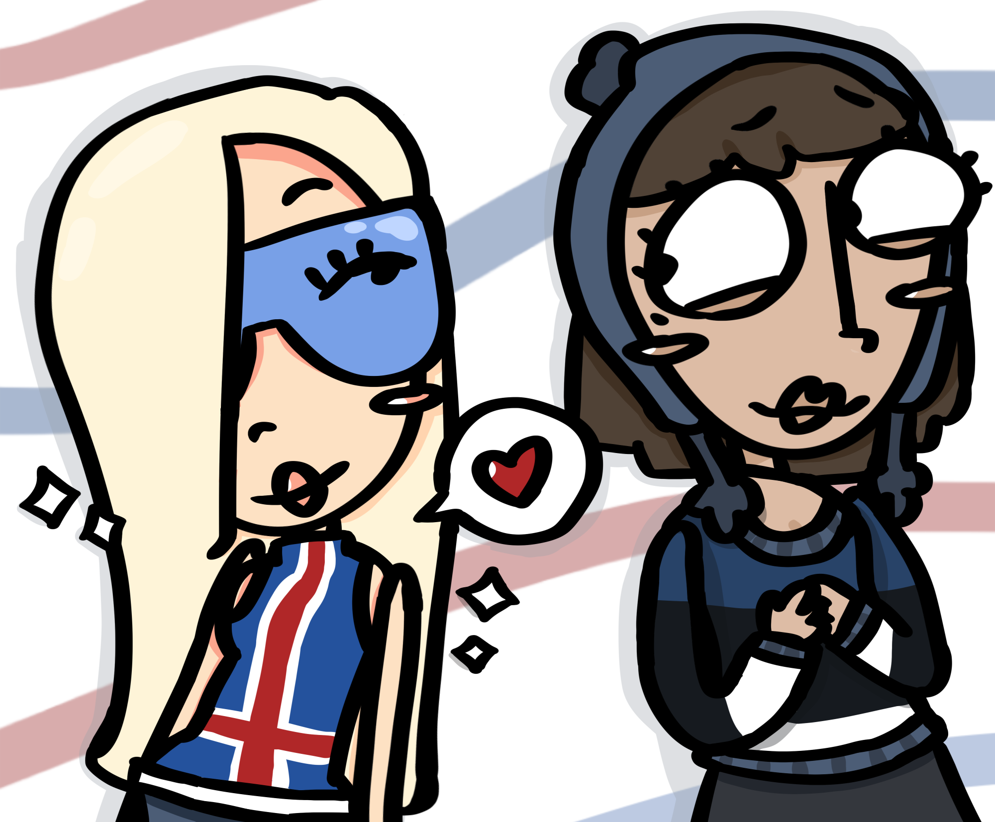 Sister Iceland and Estonia satwcomic.com