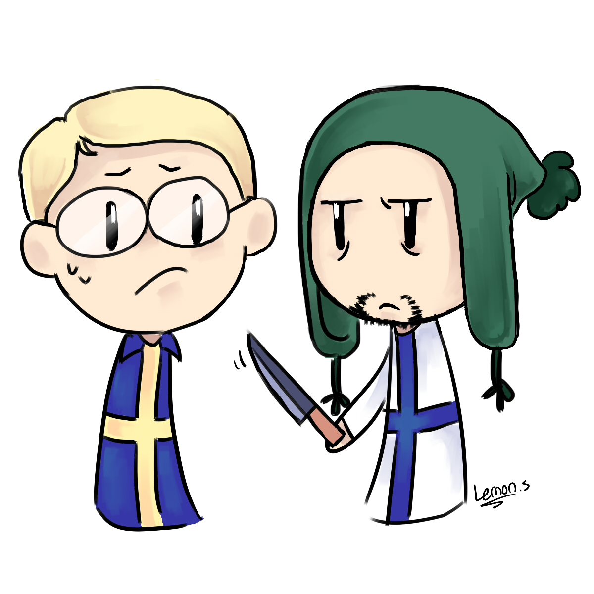Sweden and Finland doodle satwcomic.com