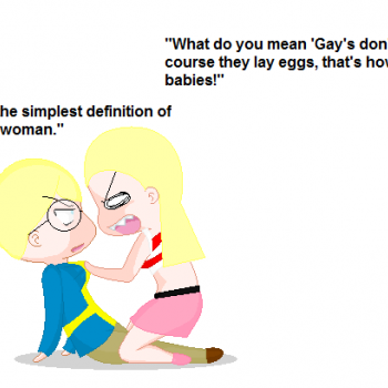 Gays don't lay eggs