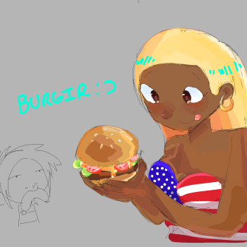 Sister America ft Germany and burger