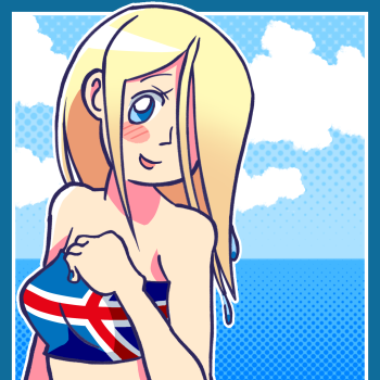 sister iceland at the beach