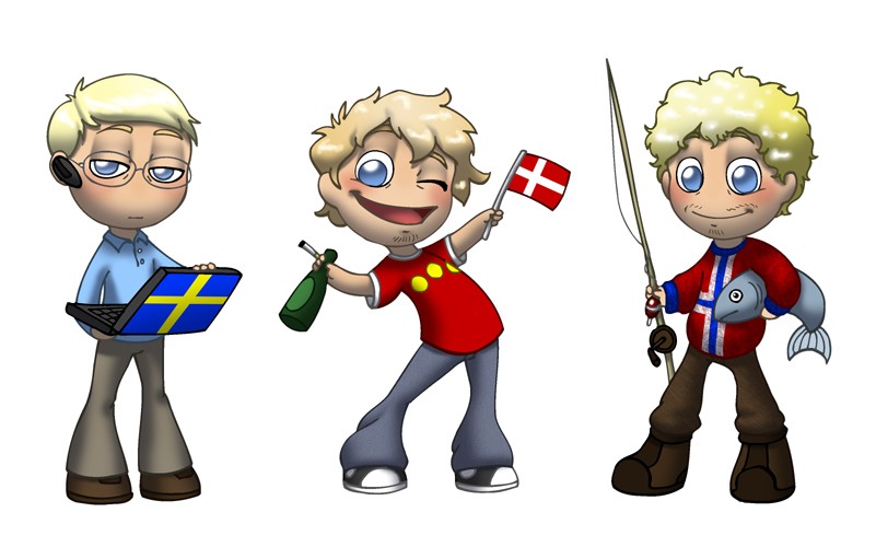 Sweden Denmark and Norway