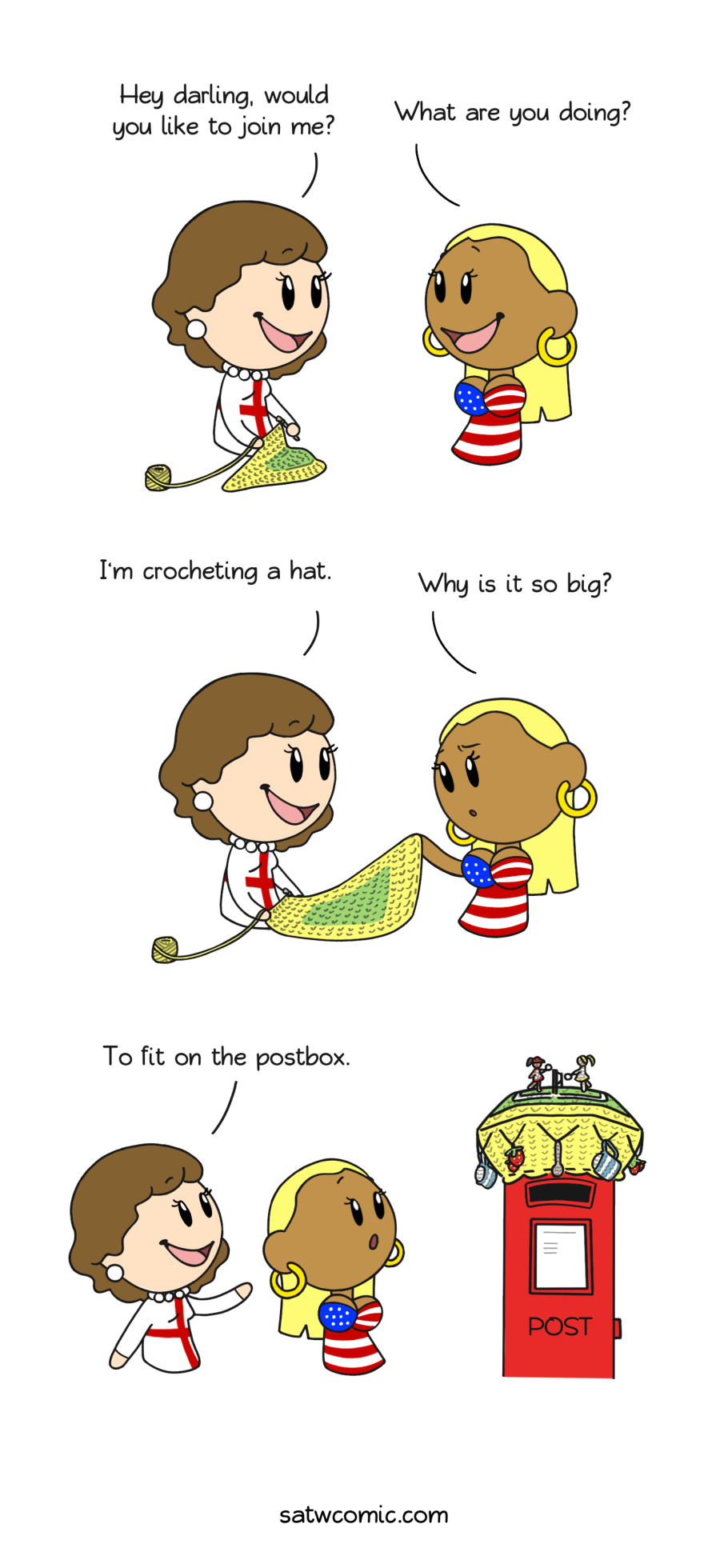Just a tiny bit of crocheting satwcomic.com