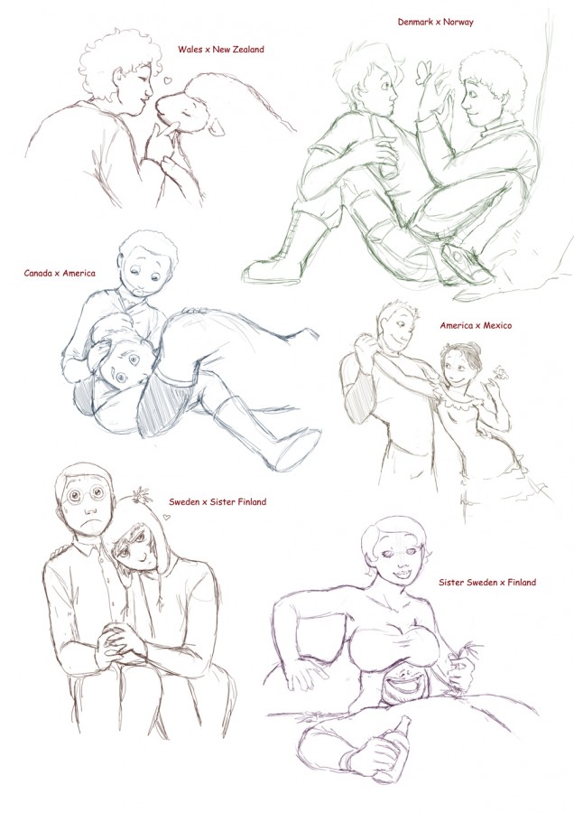 Drawing Poses Couple -  Sweden