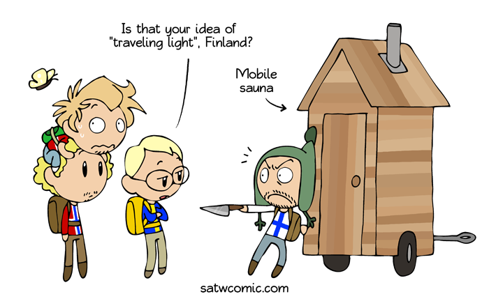 Traveling Light the Finnish way satwcomic.com